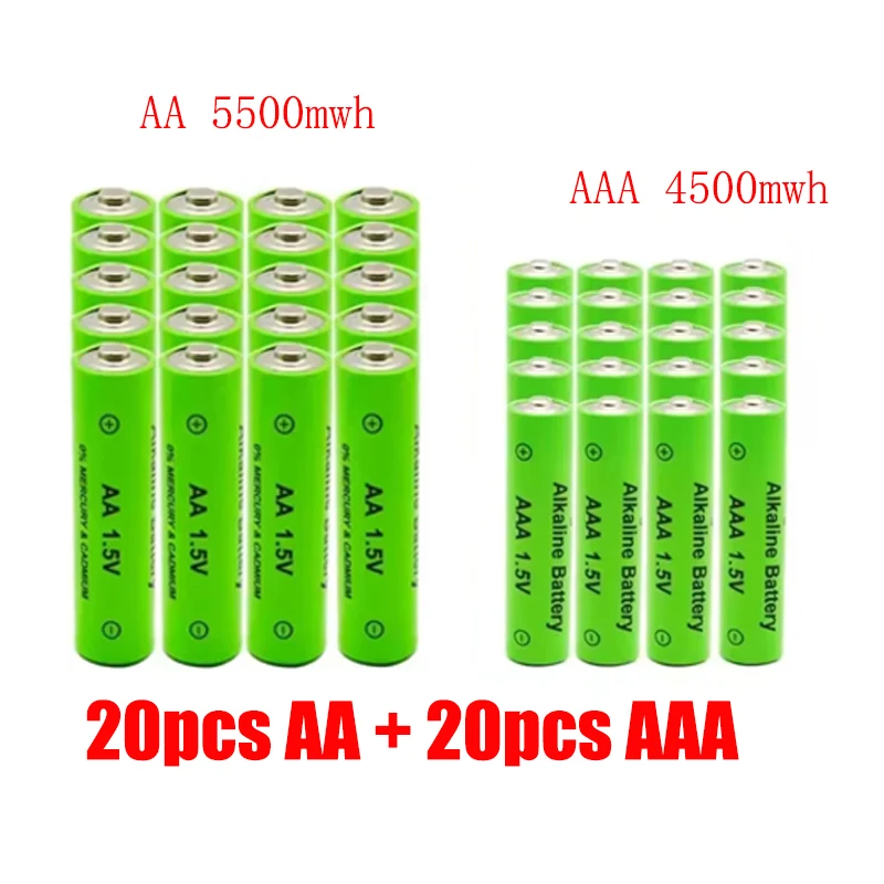 1.5V AA + AAA NI MH Akumulator AA AAA Alkaliczny 4500-5500mwh Do latarki Zabawki Zegar Odtwarzacz MP3 Wymień baterię Ni-Mh