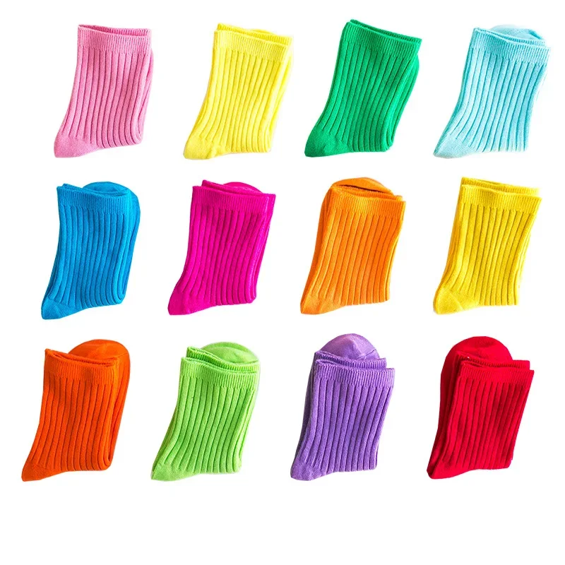 1-12 Y Baby Kids Socks Baby Girl Boy Children Candy Color Toddler Sock Soft Cotton Baby Girls Socks Cute Solid Color Tube Socks