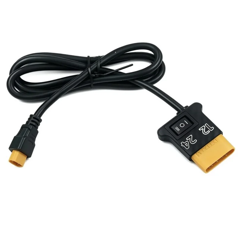 1PCS For DJI Power 500/1000/1000V2/2000 SDC (XT120-M Plug) to XT60 Cable 12V/24V 60A Dual Voltage 1 meter RC Charger Supply Wire