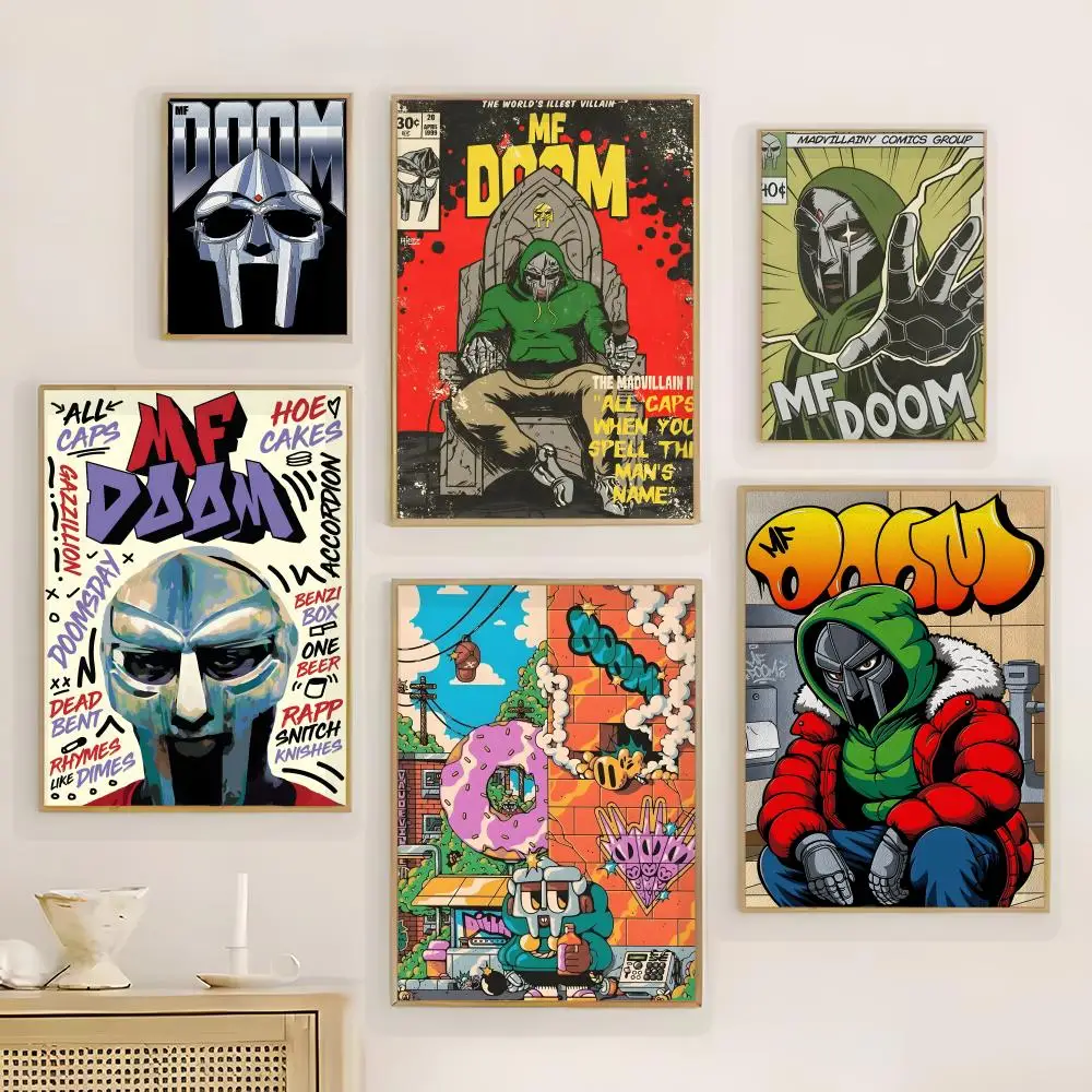 Musik - M-MF DOOMs Poster, Wandkunstdruck, Poster für Wohnzimmer, Schlafzimmer, Heimdekoration