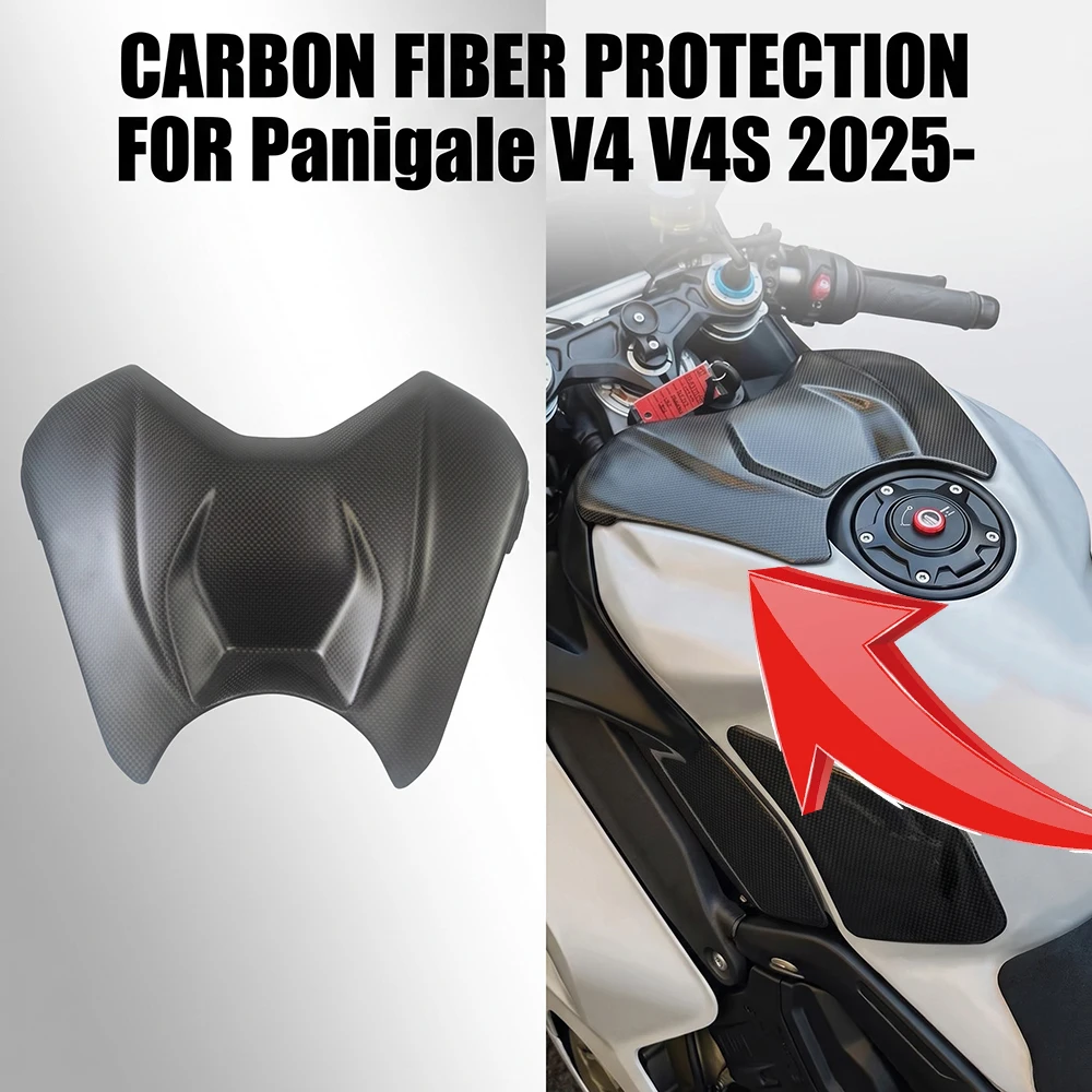 Für Ducati Panigale V4 V4S 2025 Carbon-Faser Motorrad Vordere Tankabdeckung Luftfilterkasten Verkleidung