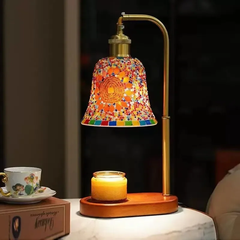 Melting Wax Lamp Aromatherapy Bohemian Bedroom Bedside Ambient Decorative Candle Fragrance Gift Desk Light Home Decoration