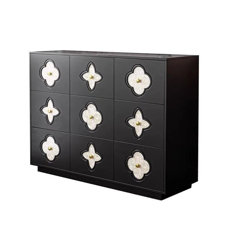 

four-leaf clover side cabinet, medieval dining side cabinet, bedroom storage, designer, entrance cabinet, chest cabinet
