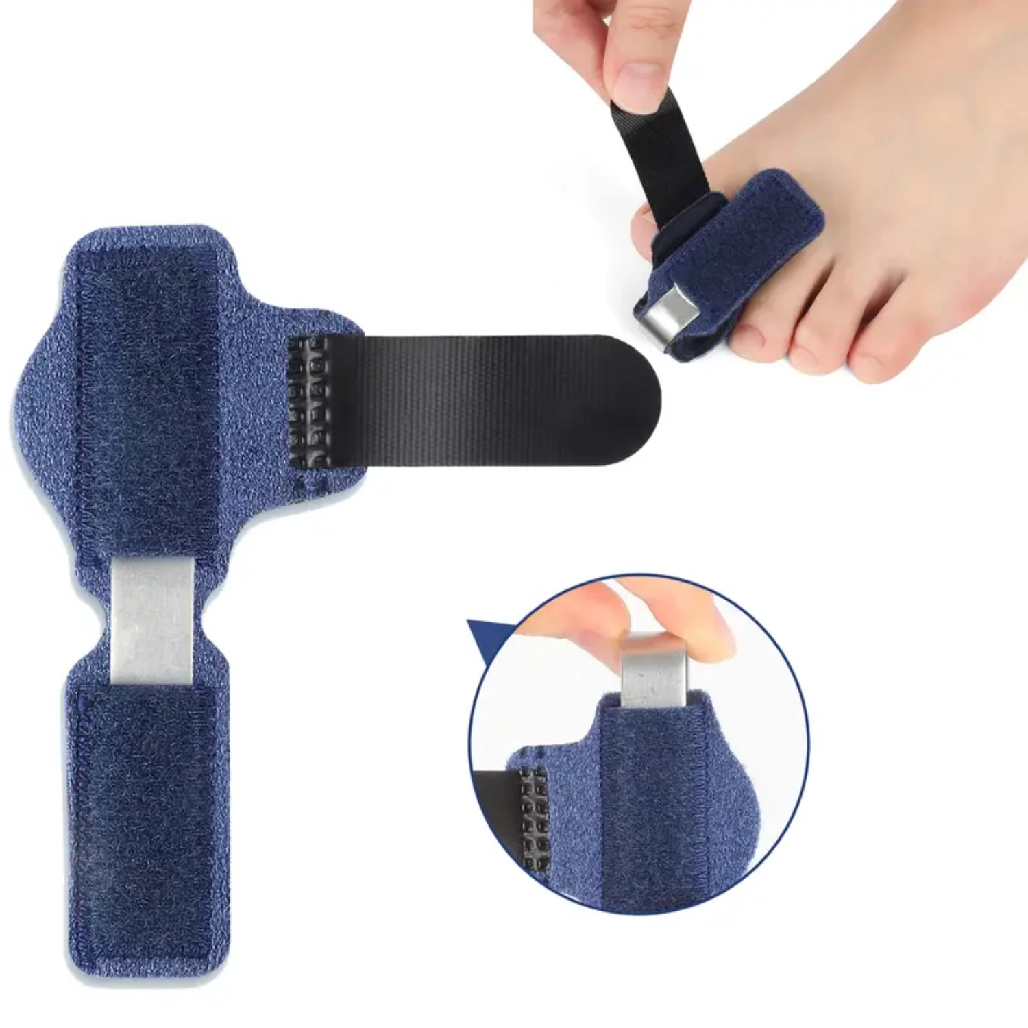 Comfortable Toe Straightener for Broken Finger - Flexible Toe Splint for Sprain and Fracture Pain Relief