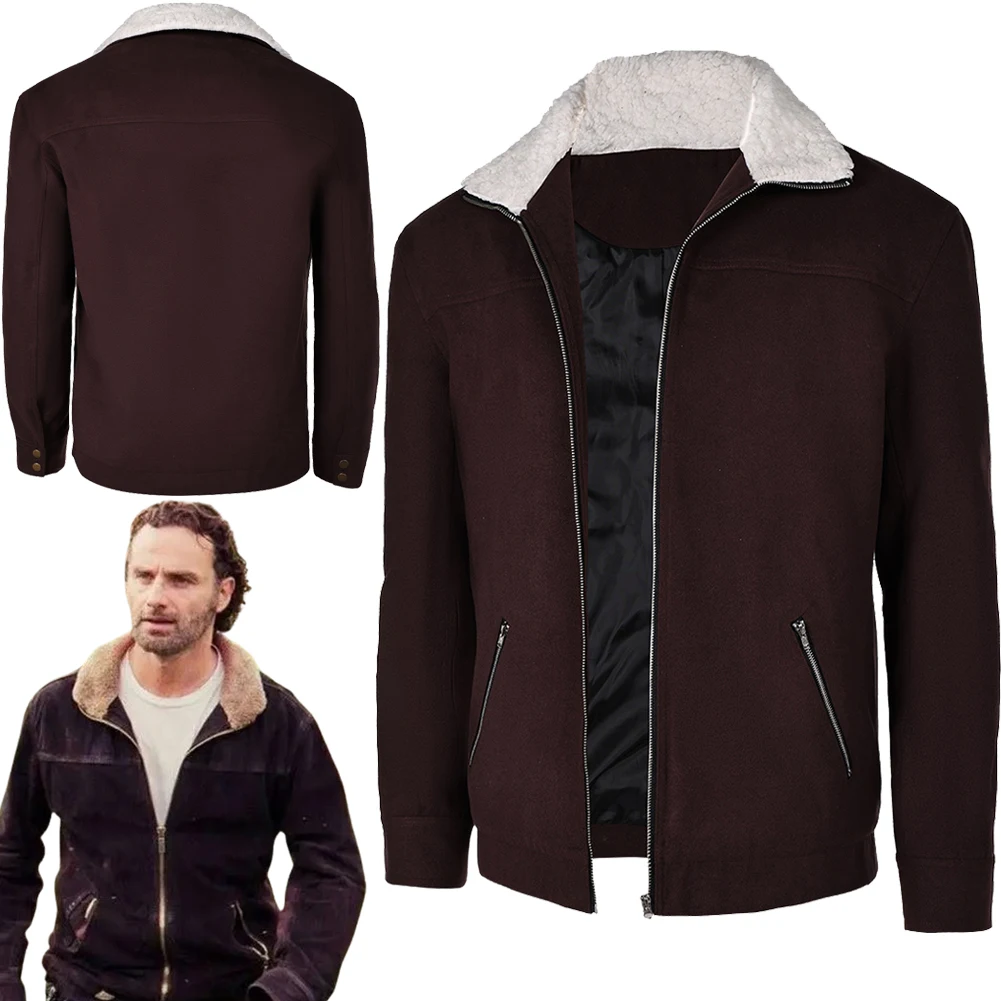 The Walking Cos Frequency 2024 Rick Grimes Cosplay Costume pour hommes, déguisement pour garçons, veste adulte, Halloween, carnaval, fête trempée