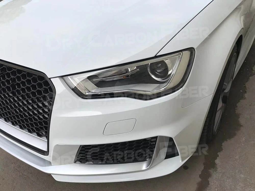 PP Material Wide Body Kit Front Lip Spoiler for Audi A3 S3 RS3 Style 2014- 2016 Rear Diffuser Bumper Guard Splitters Car Styling