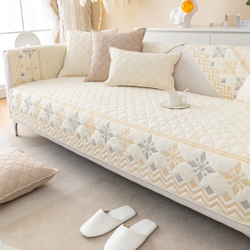 1pc Anti slip Jacquard Sofa Cover  Four season Universal Cover Cloth  Modern Nordic Fabric Matte Sofa Mat