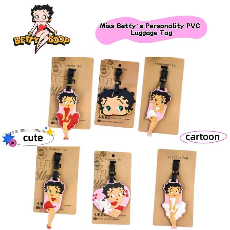 Niedlicher und sexy Cartoon-Miss-Betty-Anhänger aus PVC, kreativer, personalisierter Gepäckanhänger für Reisekoffer, Check-in-Etikett, Dekoration.