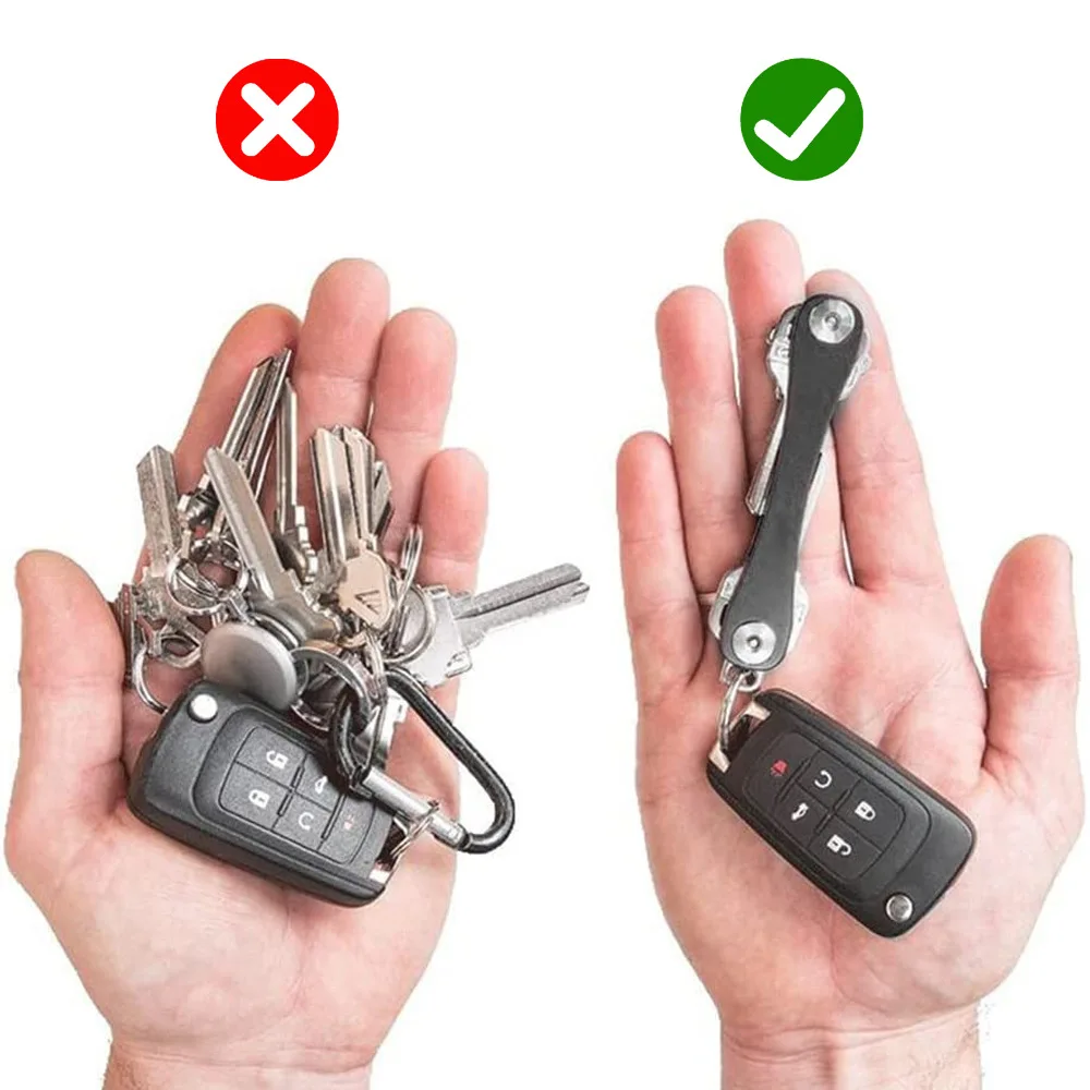 EW Przenośny duży europejski i amerykański klips do kluczy ze stopu aluminium Zewnętrzne narzędzie EDC Metalowy organizer na klucze — zdjęcie 6