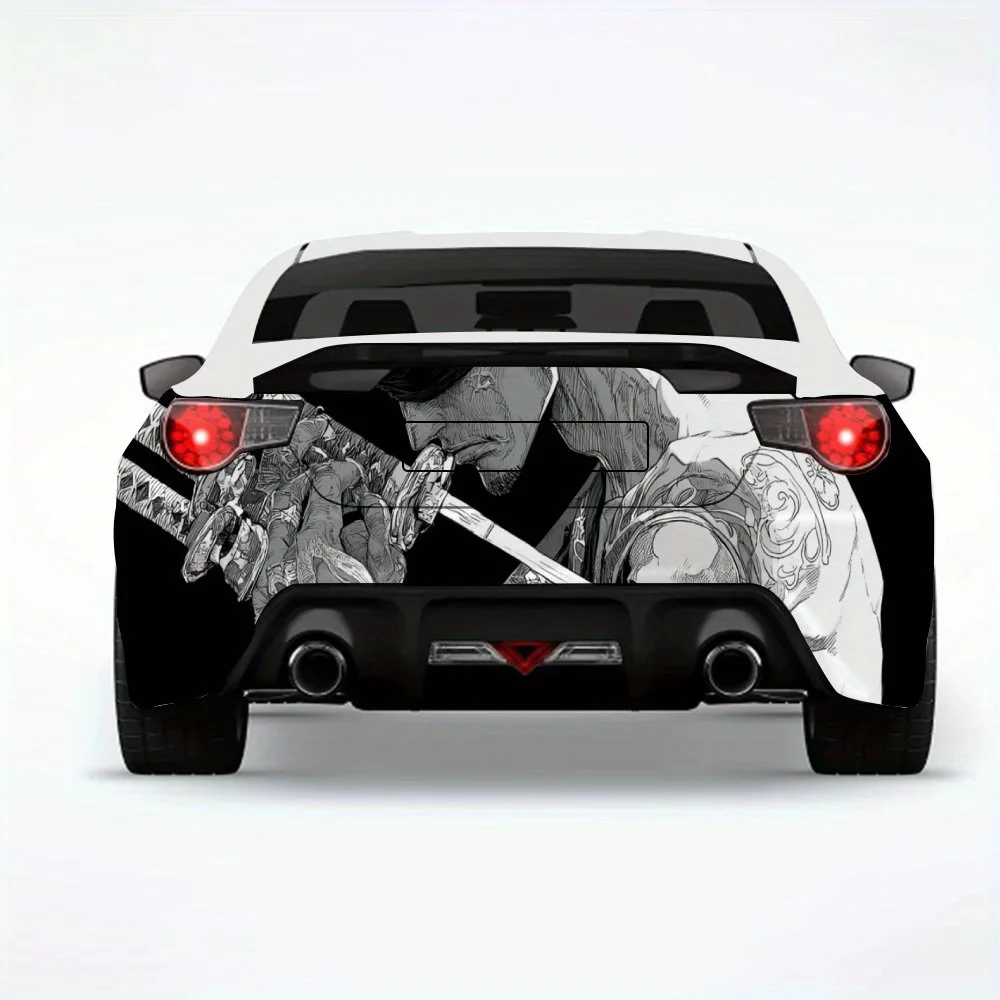 

Фехтовальщик с татуировками, автомобильная наклейка, виниловая наклейка на заднюю часть автомобиля, водонепроницаемые самоклеящиеся виниловые наклейки для хвоста автомобиля и бампера