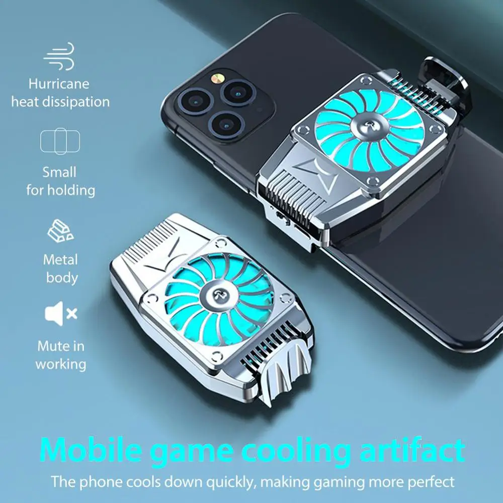 Universal Mini Mobile Phone Cooling Fan Radiator Turbo Hurricane Game Cooler Cell Phone Cool Heat Sink For IPhone/Samsung/Xiaomi