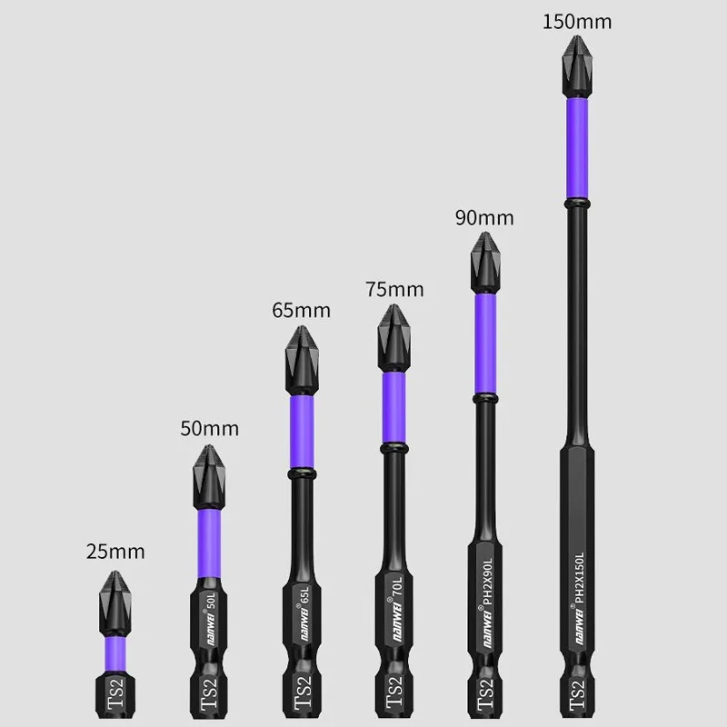 1/6pcs Magnetische Impact Phillips Bit Anti-Slip Lange Schroevendraaier Bit Set Hex Shank Cross Impact Driver bit voor Power Boren