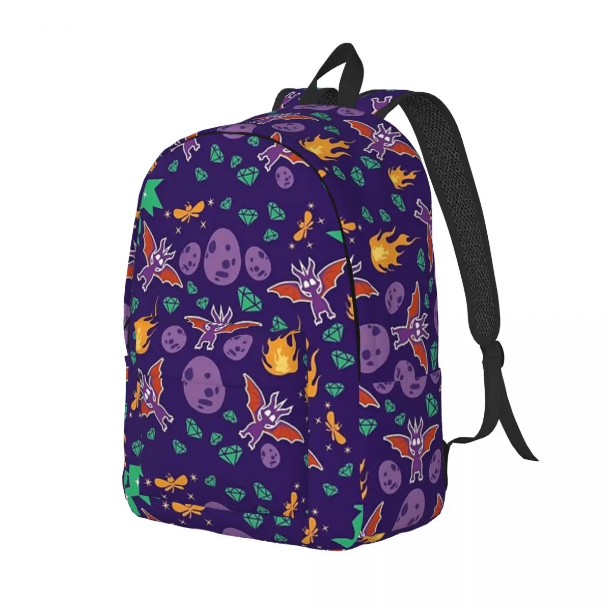 Spyro Pattern Student Backpack School Bag Hiking Travel Daypack for Men Women Bookbag Shoulder Bags