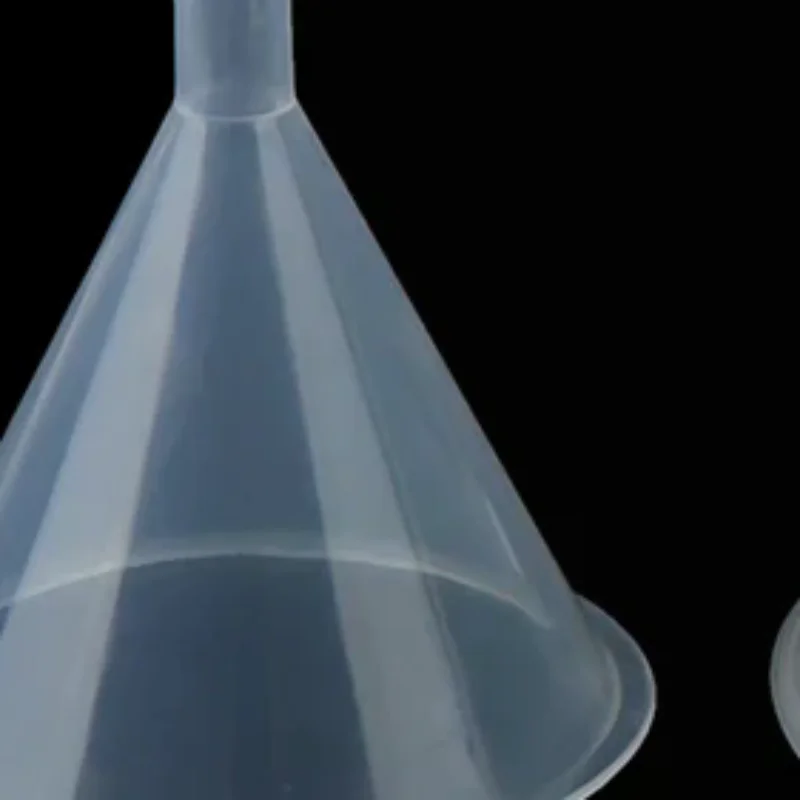 1pc Kitchen Funnel Reusable Clear Plastic Funnel Lab Funnels Practical Filling Tool Mouth Dia. 60mm 90mm Filling Small Bottles