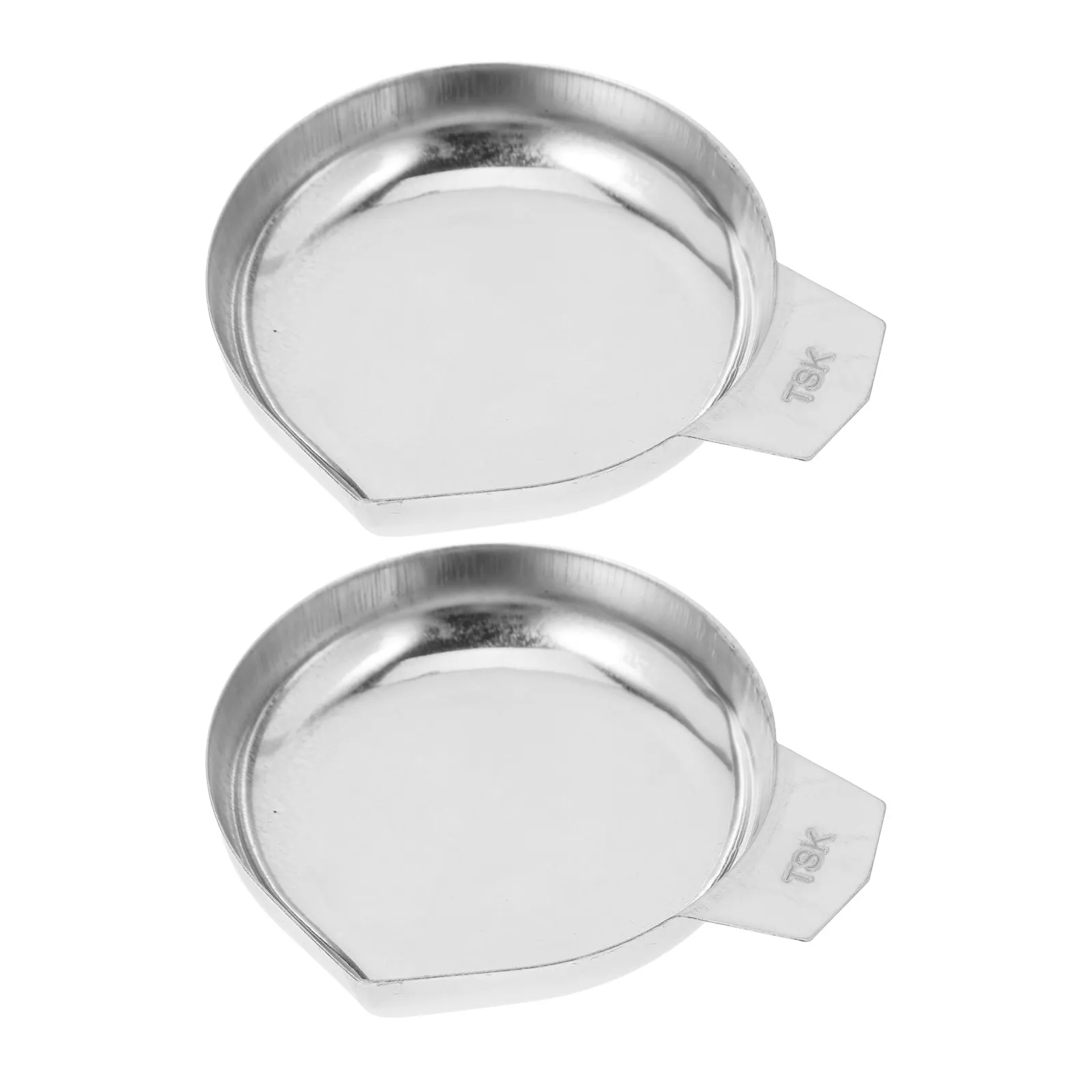 2pcs Stainless Steel Scale Pan Small Size Round Edge For Jewelry Weighing Carat Scale Tray Electronic Balance Accessories