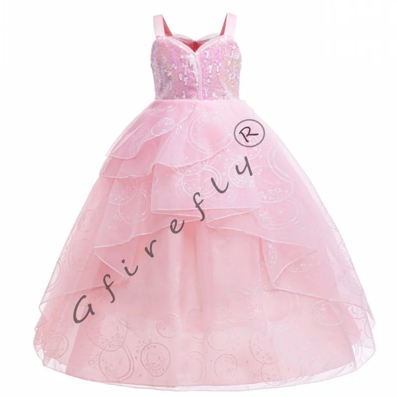 ภาพยนตร์-Wicked Glinda Elphaba คอสเพลย์เครื่องแต่งกาย Glinda ชุดเจ้าหญิงสีชมพูชุดเครื่องแต่งกายสําหรับสาวปาร์ตี้คอสเพลย์ภาพยนตร์ปาร์ตี้แม่มด