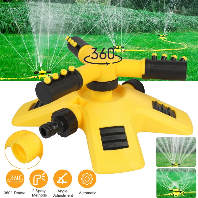 

Garden Lawn Sprinkler 360 Auto Spray Grass Watering Irrigation System Patio Yard Kit with Hose
