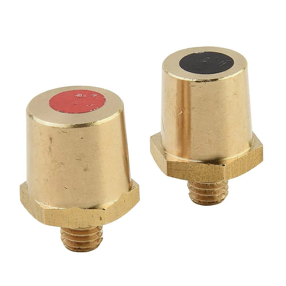 2Pcs Car Battery Terminal Connector Clamp M8 Brass Stud Wire Binding Post Thread Screw Power Supply Connector Terminal