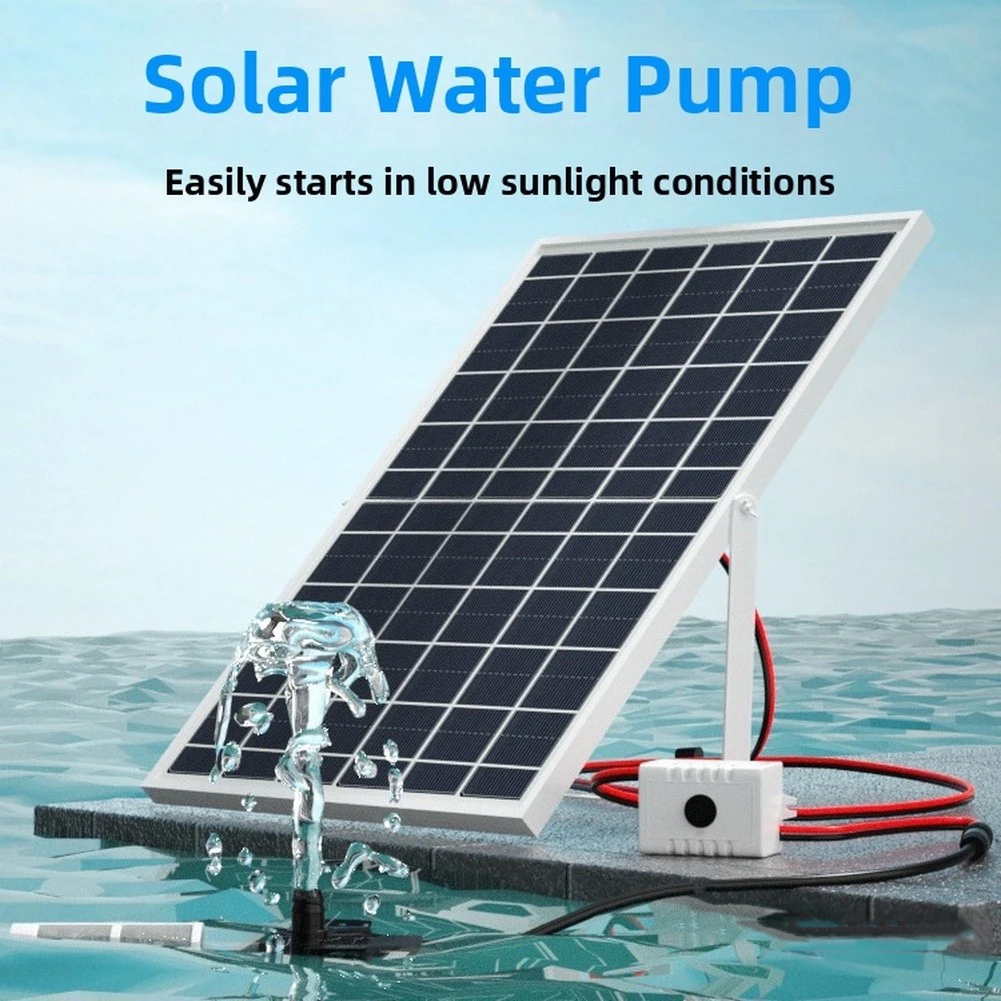 9V 6W Solar Panel And 12V Submersible Water Pump Set For Garden Pond Fountain Aquarium Filter System