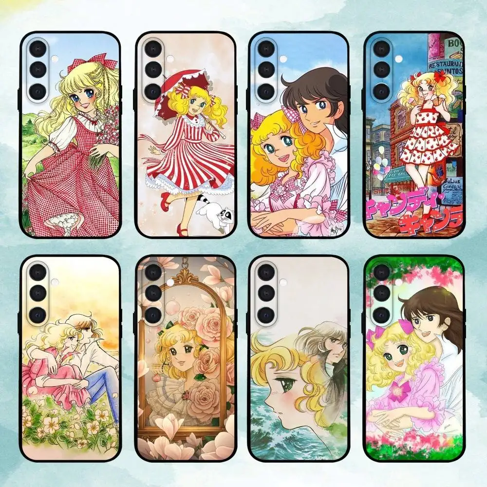 

Candy 90s Anime Phone Case For Samsung A73,72,71,A52,51,40,41,A22,A32,31,A13, Soft Black Shell