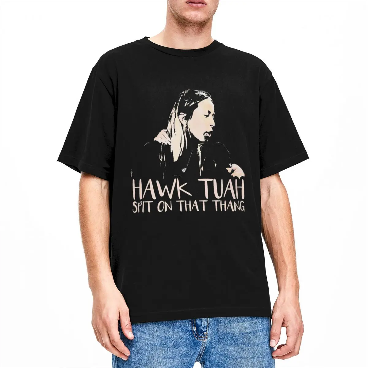 Hawk Tuah 2024 T-Shirt Men's Spit On That Thang Vintage Cotton T-Shirts Summer Comfortable Fashion Tee Shirt Plus Size Tops