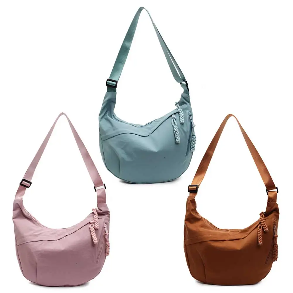 

Female All-Match Crossbody Bag Large Capacity Solid Color Sling Bag Water Proof Travel Backpack Date Party Bag