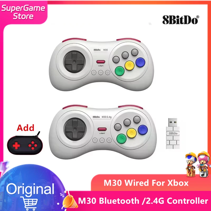 8Bitdo M30 Bluetooth /2.4G Controller Gamepad For Nintendo Switch PC macOS Steam and Android With Sega Genesis Mega Drive Style