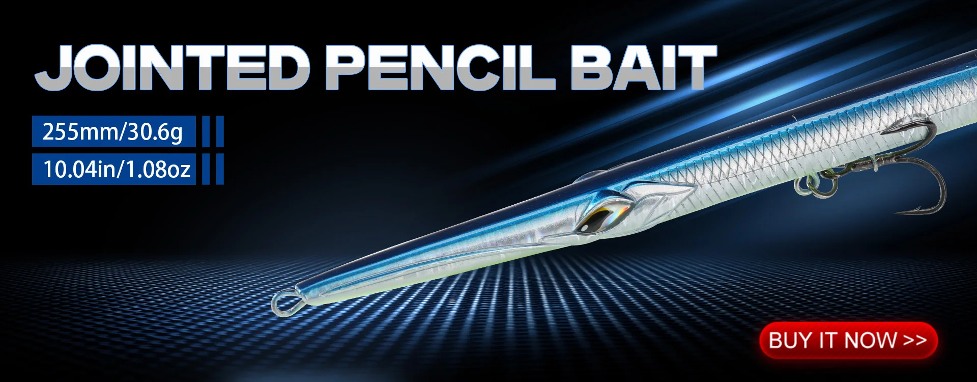 Hunthouse Propeller Needle Lure 225mm/40g Schwimmender Pencil-Köder Oberflächenköder Aguglia Turbo für Blaufisch und Seebarsch – Detail 1