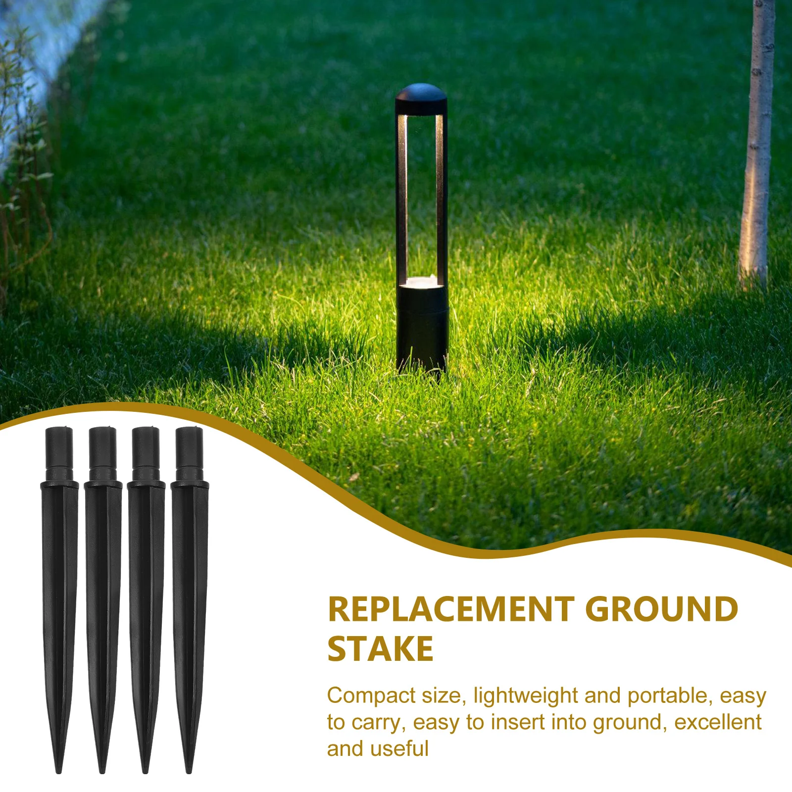 

25Pcs LED Ground Luminous Lamp Solar Light Stakes 12x110MM Hole M8 Plastic L Lighting Accessories Outdoor Replacement
