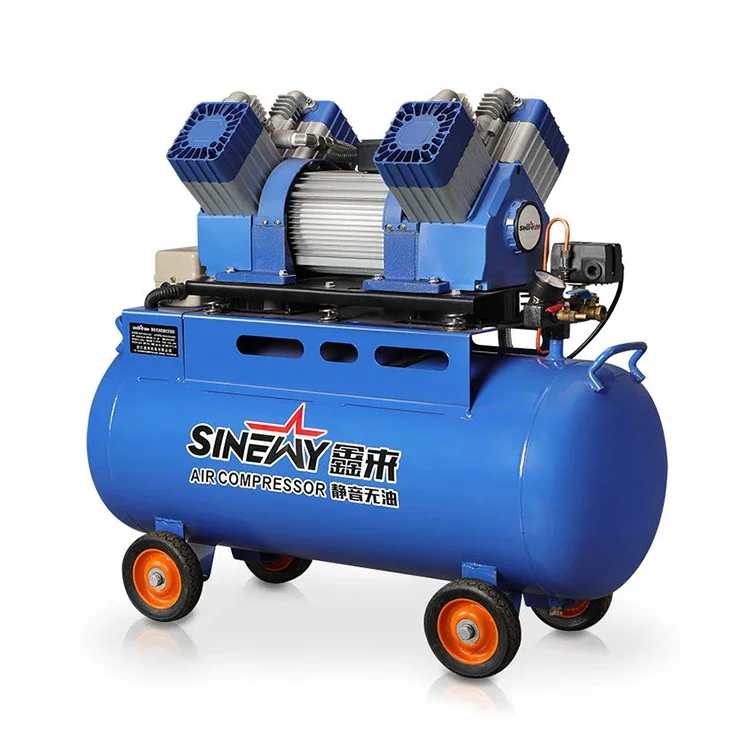 Sinewy Compresor De Aire 100L 2.2Kw 3Hp Oem Available Industrial Ultra Silent Compressors Oil Less Painting Air Compressor