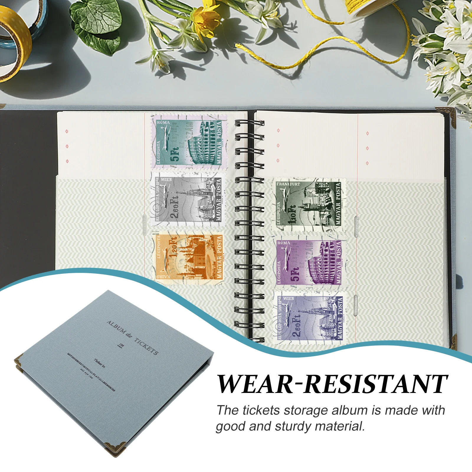 Tickets Storage Album Portable Loose-Leaf Collection Book For Concert Movie Travel Souvenirs Postcards Stamps Holder