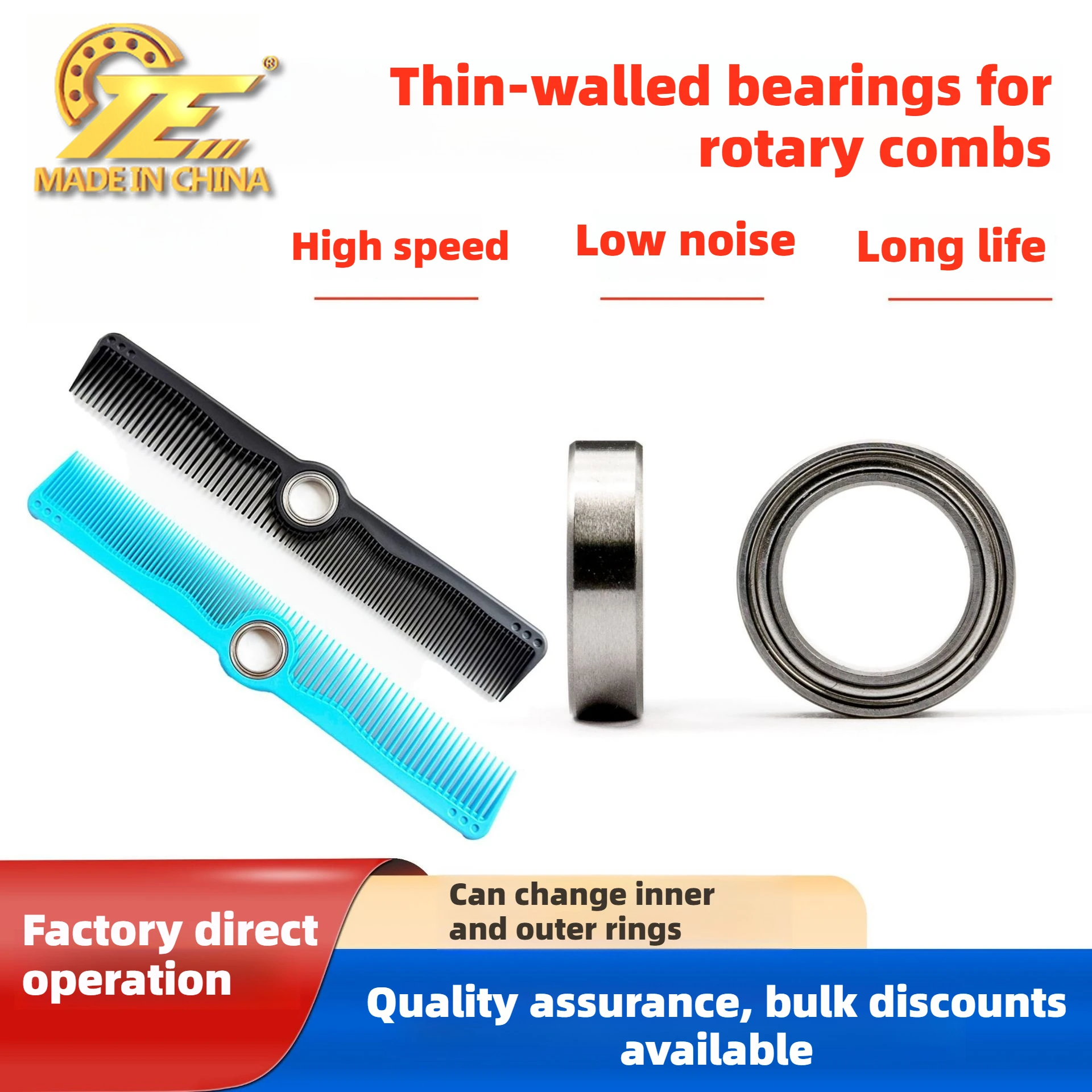China custom thin wall bearing rotary comb special bearing 6702 6703 6704ZZ dustproof high speed thin wall bearing