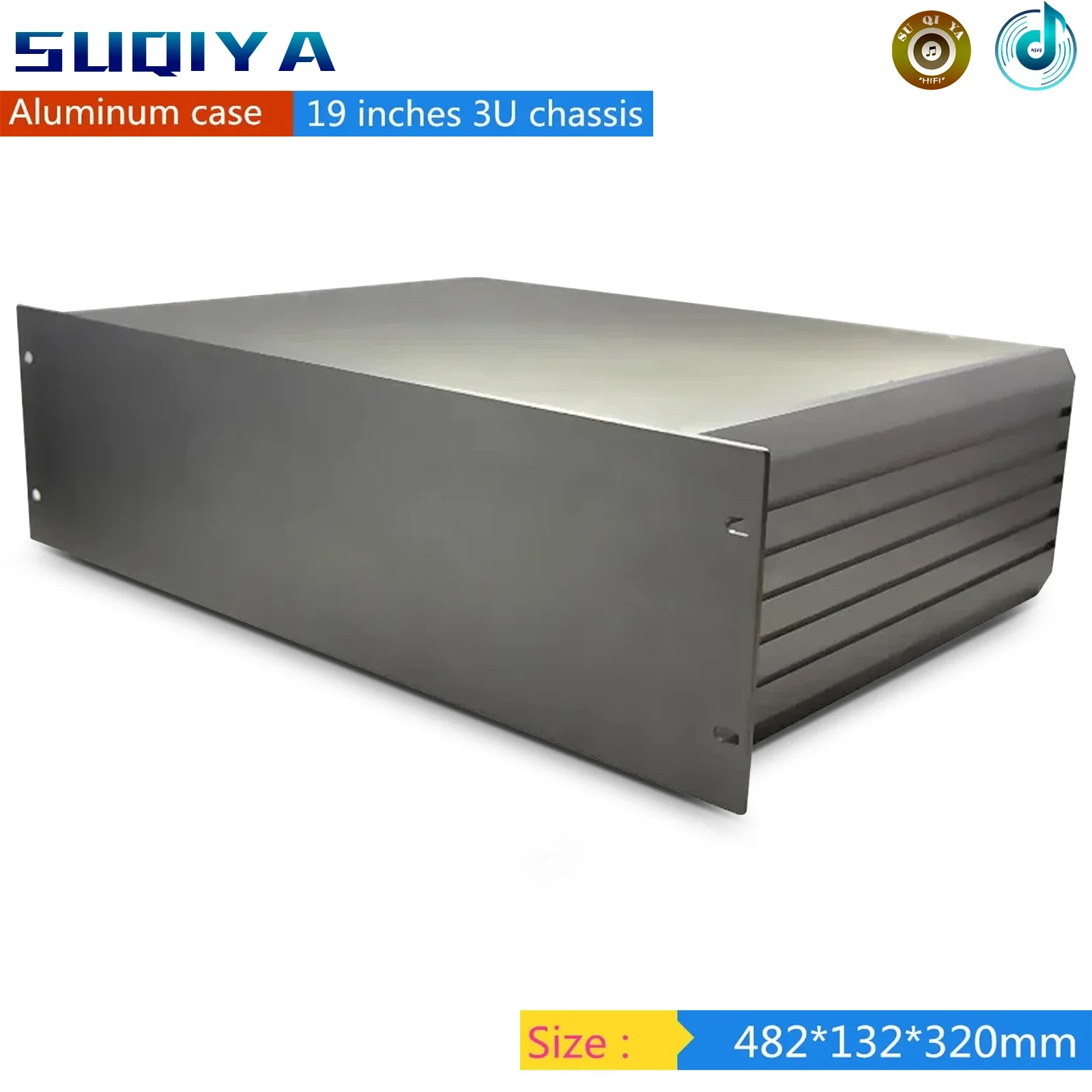 DIY case size  482*132*320mm 19-inch 3U aluminum chassis / Instruments chassis /amplifier case /AMP Enclosure / case / DIY box