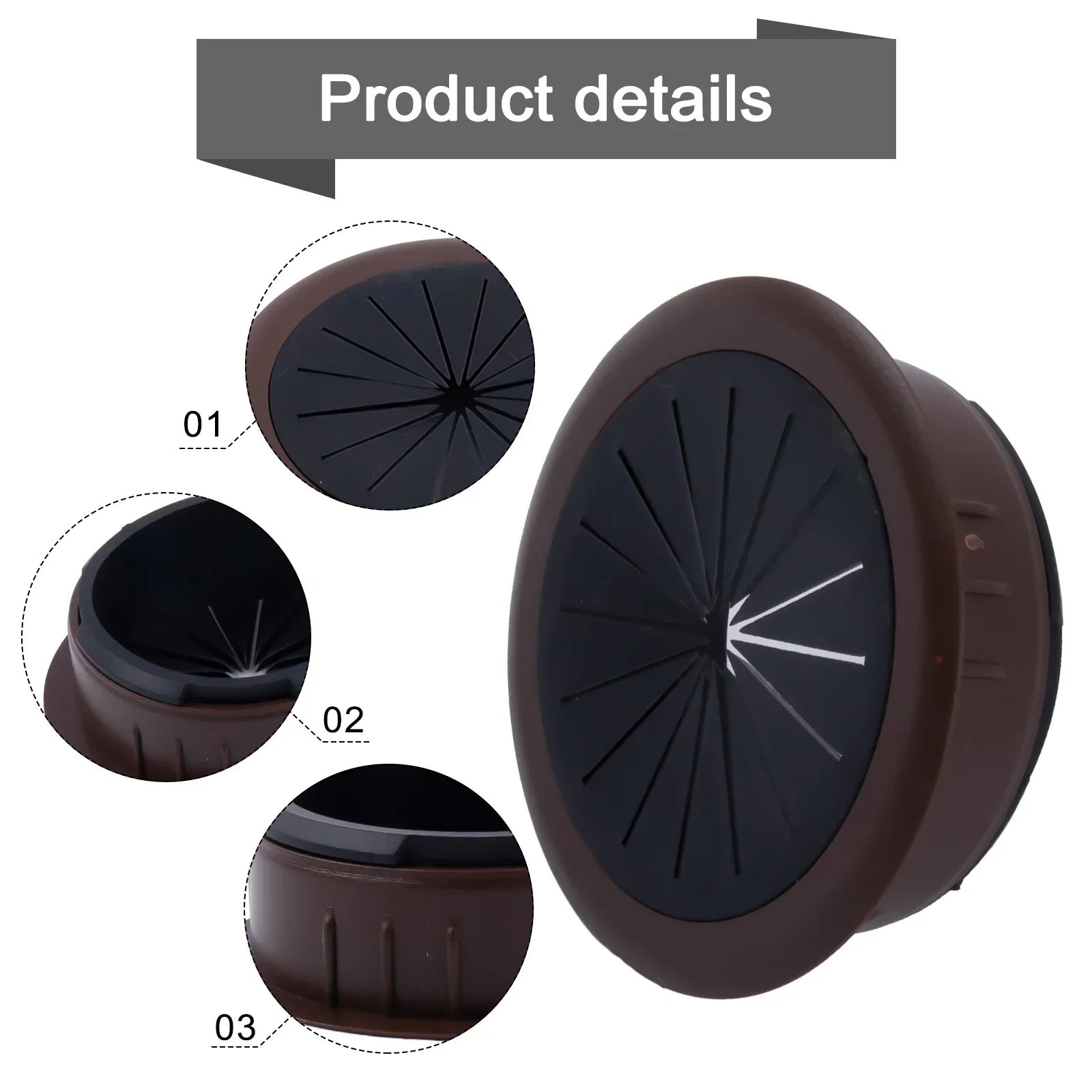 Practical Desktop Cable Box Threading Box Cover Home Improvement Offices 1pc Desk Cord Grommet For Computer Desks