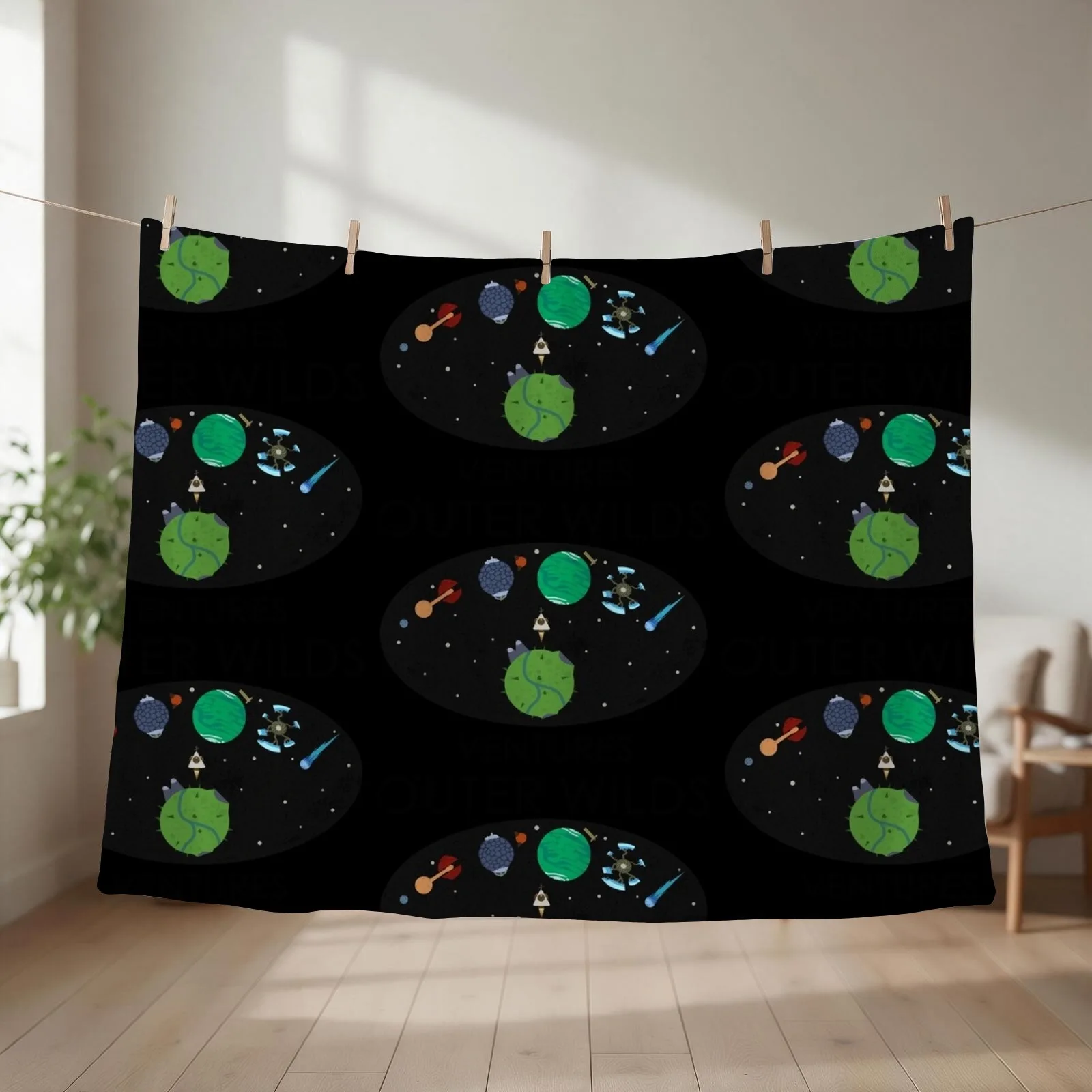 Outer Wilds Logo Throw Blanket Retros Luxury sofa bed Soft Plush Plaid Blankets