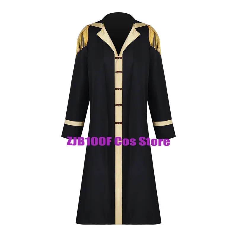 Marshall D Teach Cosplay Anime Blackbeard Costume Uniform Trench Hat Suit Halloween Party Role Play Outfit for Men