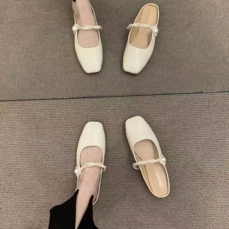 2025 New  Silver Toe Slippers Summer High-end Feeling Lazy Sandals