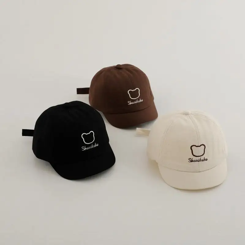 New Cute Children Cartoon Peaked Caps Fashion Boy Baby Embroidery Letter Baseball Hat Girl Cotton Casual Hats Kid Sunscreen Cap