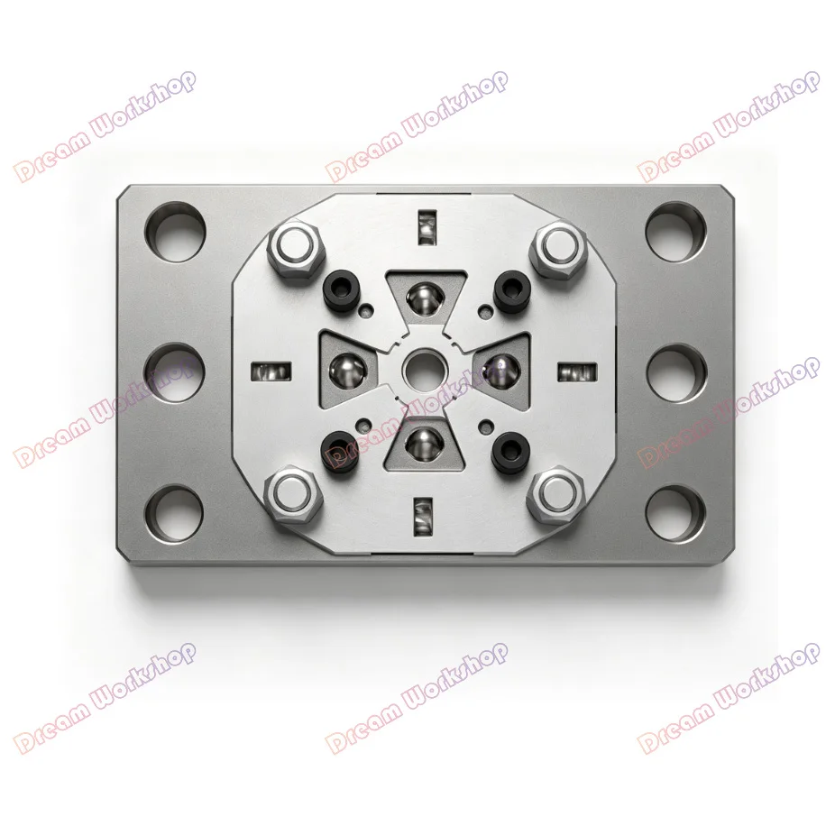 Precision CNC Carving Chuck with Pneumatic, Square Electrode Holder for EDM Spark Machines, ERWOA and 3R Interface, 80mm, 90mm