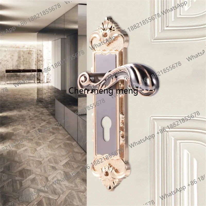 Retro Door Lock European Style Retro Aluminum Alloy Vintage Door Lock Interior Anti Theft Room Door Lock