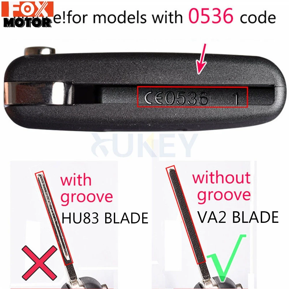 For Peugeot 308 207 307 3008 807 Expert Partner Replacement VA2 Blade CE0536 3 Buttons Modified Flip Remote Key Case Fob Shell