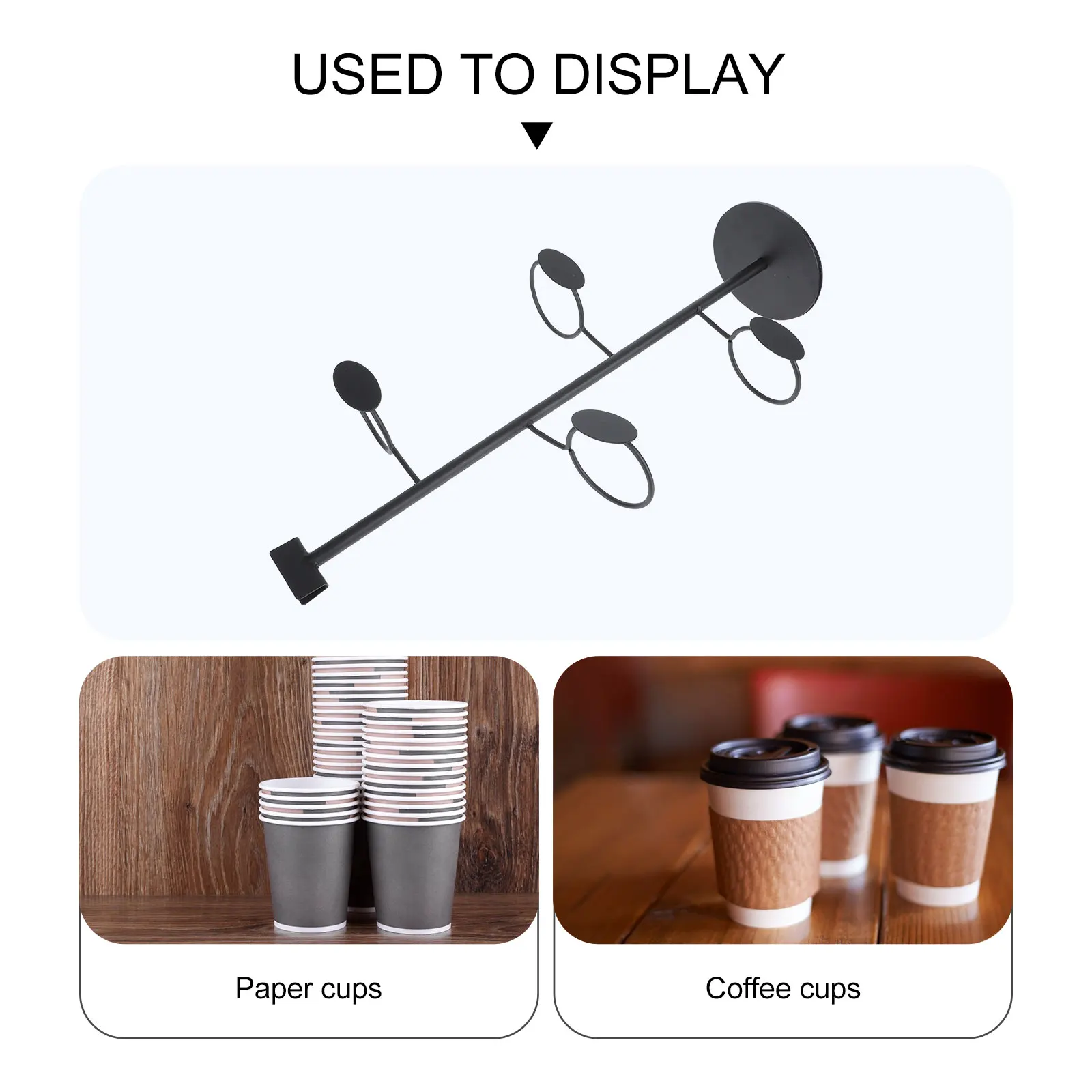 

1 шт. прочный железный держатель для чашки, кофейная кружка, дерево, стеллаж для выставки товаров для бумажных стаканчиков, магазин, подставка для хранения ganizer, без основания для кухни