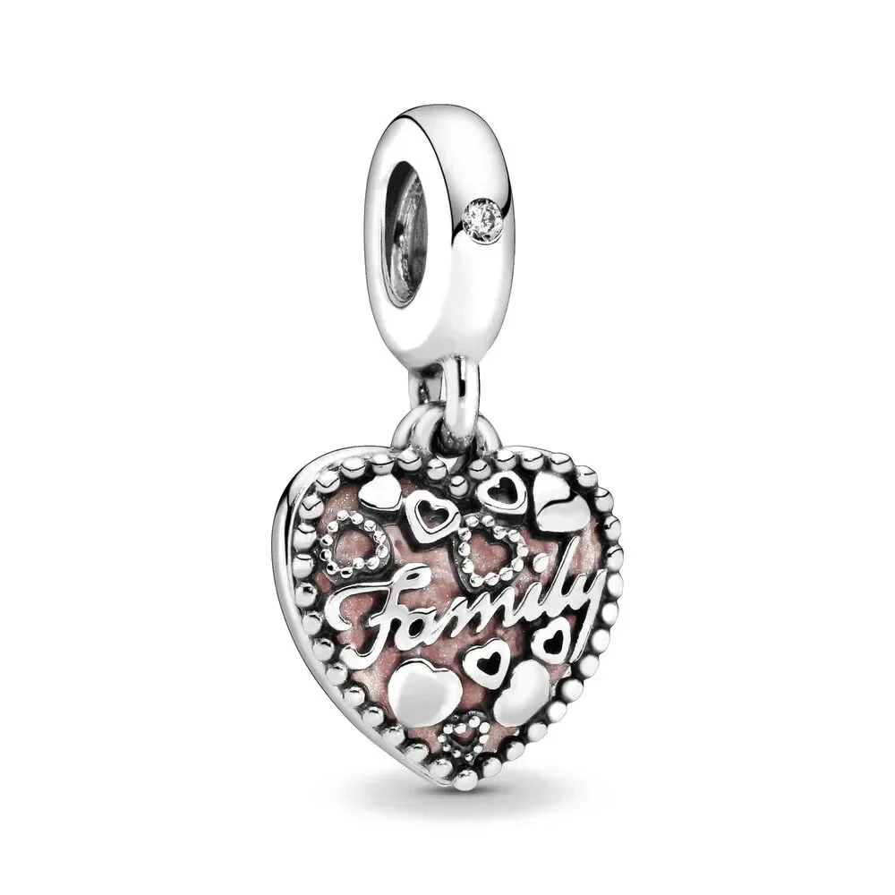 Abalorios de plata 925 para pulsera Pandora, accesorio Original Chapado en plata, mariposa, alas de animales, flor, corazón, regalo de joyería para mujer