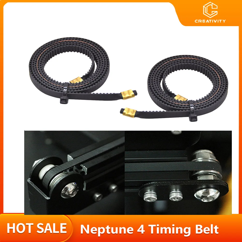 

Neptune 4 Timing Belt For Neptune 3Plus/4 plus X-Axis Y Axis Belt Synchronous Rubber 3D Printer Accessories Neptune 3Max Belt