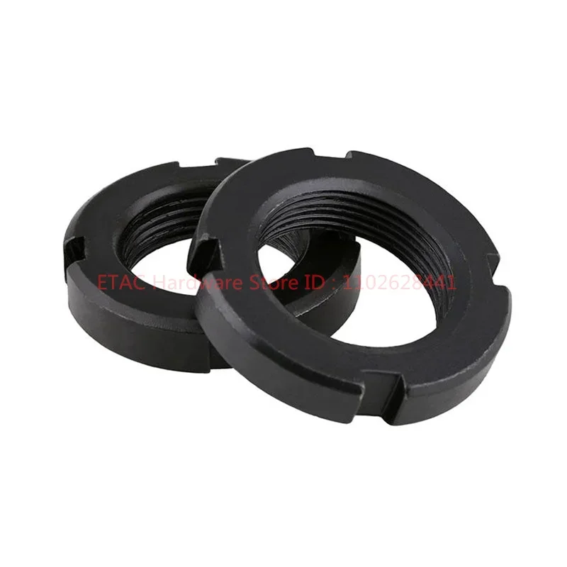 _ GB812 черная углеродистая сталь, круглая гайка, щелевая гайка, четыре слота гайки