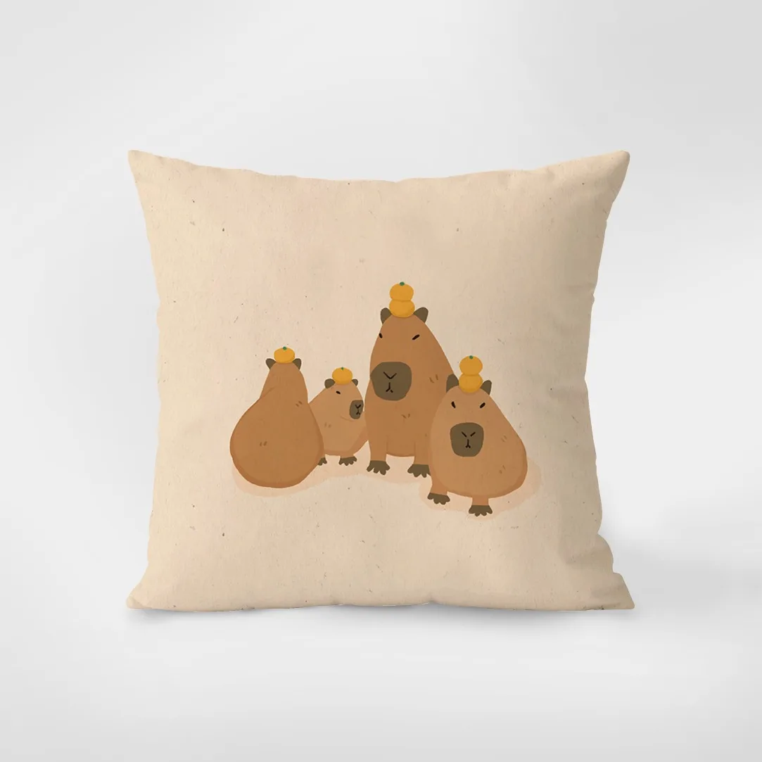 Cute Capybara Pillowcase Dormitory Decoration Office Living Room Sofa Home Pillowcase