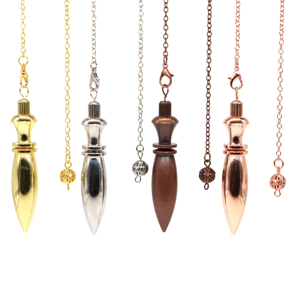 100% Copper Brass Cone Metal Pendulum for Dowsing Divination Meditation Reiki Healing Witch Spiritual Energy Pendulos Home Decor