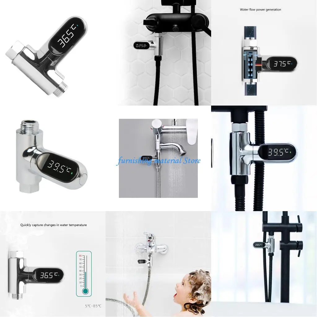 

Y5GD Easy Install LED Shower Thermometers with Elegant Designs Family Friendly LED Shower Thermometers Digital Shower Display