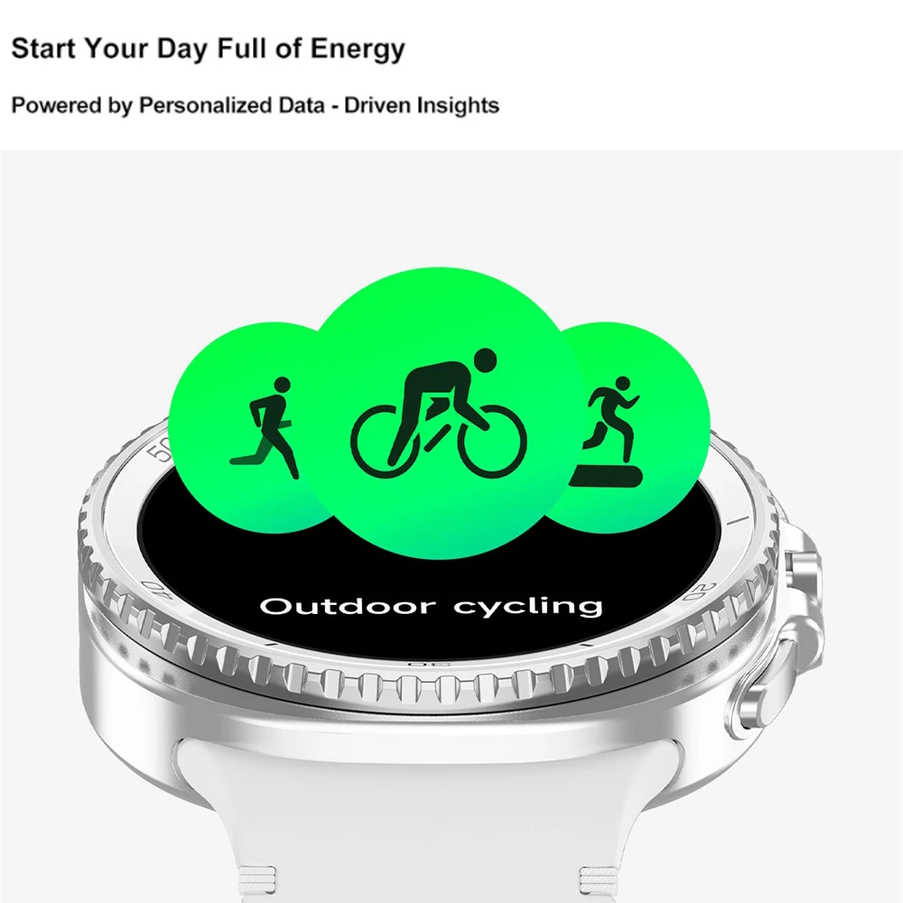 Jam Tangan Pintar Luar Ruangan Jam Tangan Panggilan Gigi Biru NFC Jam Tangan Pintar Tahan Air Denyut Jantung Asisten Suara Gelang Musik Olahraga Kebugaran