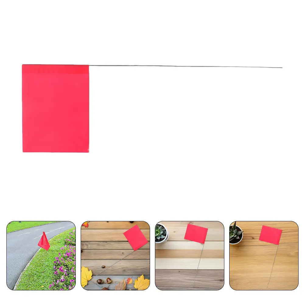 50Pcs Outdoor Marker Flags Weather Resistant Bright Colors Quick Positioning for Surveying Construction Landscaping Yard Lawn